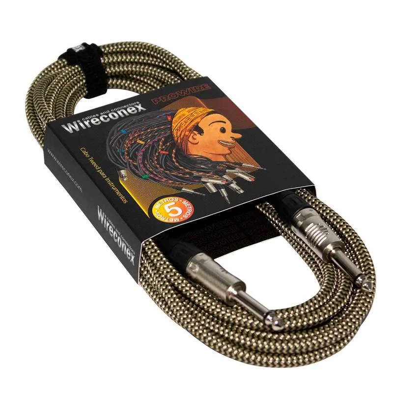 Imagem 2 de 3 do produto Cabo Instrumentos  P10 Tweed Wci-gg 05 5m Dourado Wireconex