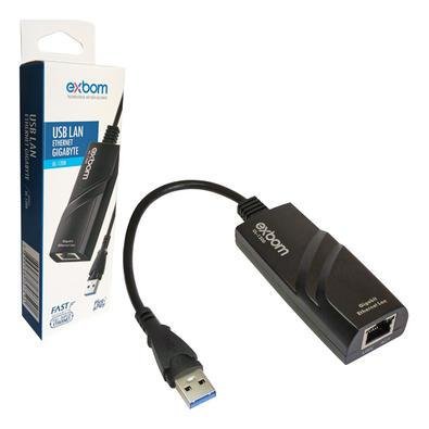 Adaptador De Rede Exbom Usb3.0 X Rj45 Ul-1200 Gigabyte