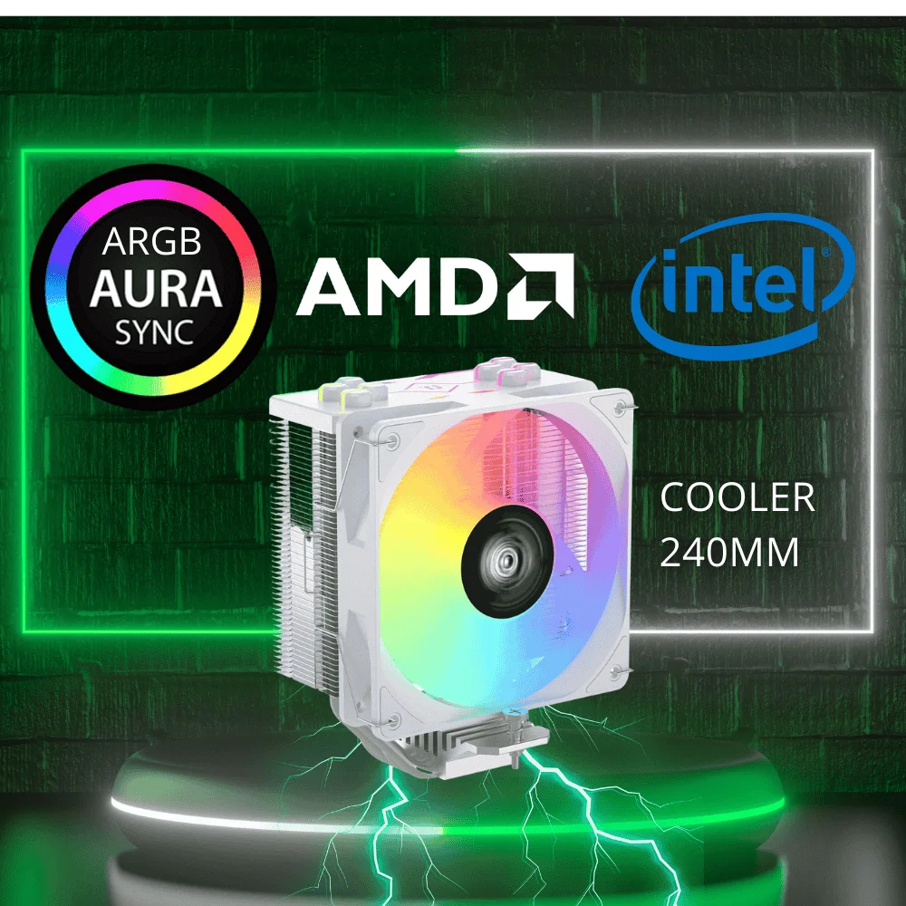 Imagem 4 de 4 do produto Air Cooler Mymax Mx202 ARGB Universal 240mm Branco(myc-mx202/RGB -wh)