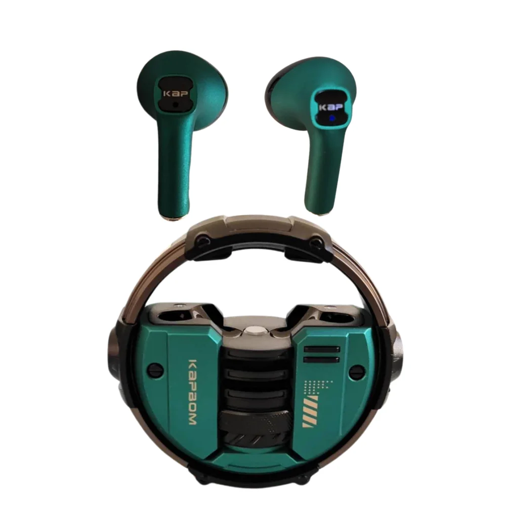Imagem 4 de 5 do produto Fone De Ouvido Bluetooth Gamer Ka-791 Caixa Metal Sem Fio Cor:verde .
