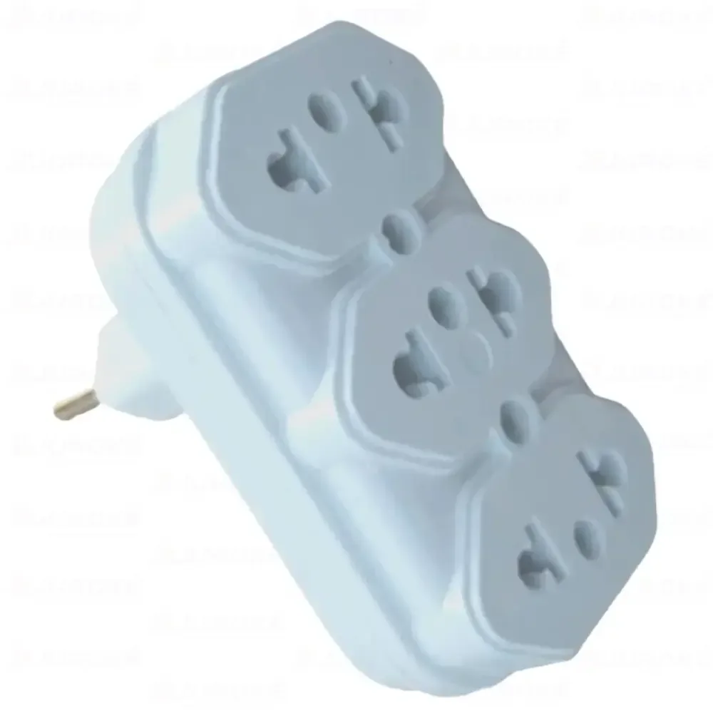 Adaptador De Tomada Tripo Lateral Gm-026