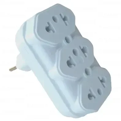 Adaptador De Tomada Tripo Lateral Gm-026