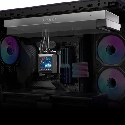 HydroShift Water-Cooler-360mm-Lian-Li- fan　LL-HS-LCD-360-N-BK no LCD PC用ファン・クーラー
