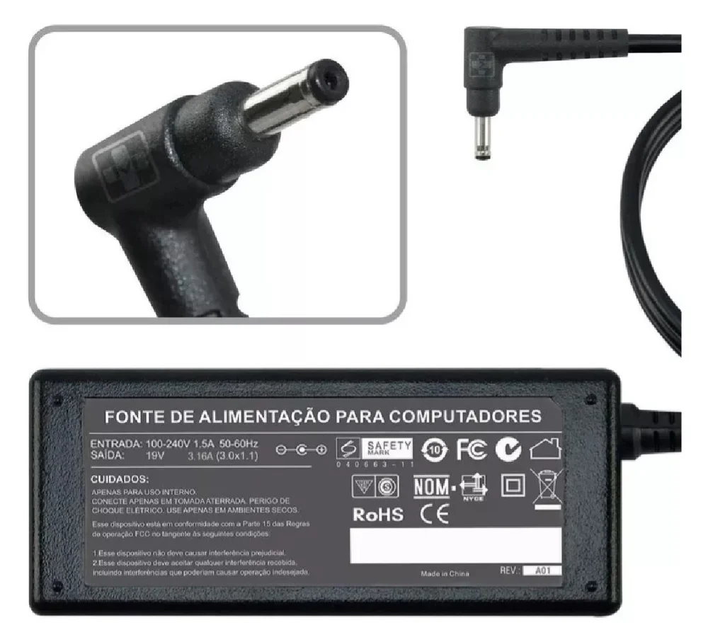 Fonte Compativel Com Acer A515-54-59bu 19v Pino Fino 688 Fonte Compativel Com Acer A515-54-59bu 19v Pino Fino 688
