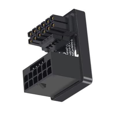 Adaptador Energia PCie 5.0 12vhpwr 16 Pinos Ângulo 180 Graus Para Placa De Video Gpu Vga 600w Modelo: Negativo