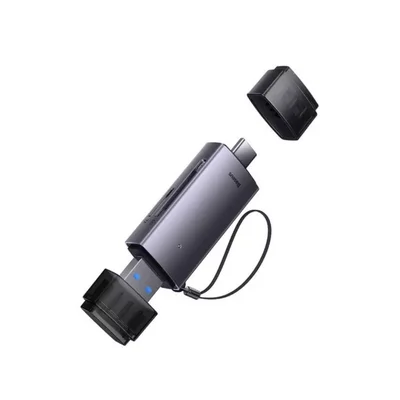 Leitor De Cartão Sd/tf Usb E Usb-c Otg 2 Em 1 - Baseus Color Black