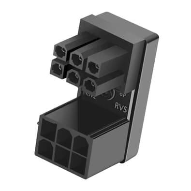 Adaptador Conector 180 Graus Energia Placa De Video Gpu Vga 6 Pinos Tipo: Positivo