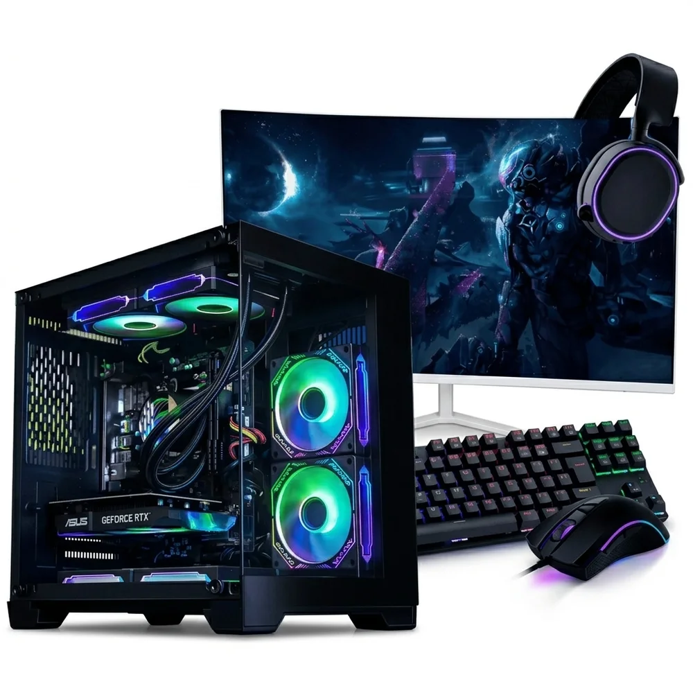 PC Gamer Completo Ryzen 5 4500, Rx 6600, 16gb Ddr4, SSD Nvme 500gb, 500w 80 Plus, PCrx026-e
