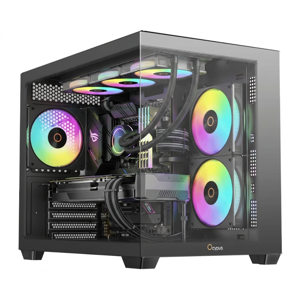 PC Gamer Ryzen 7 7800x3d, Rx 7800xt, 32gb Ddr5 RGB, SSD Nvme 2TB, 1000w 80 Plus Gold, PCcube01-e