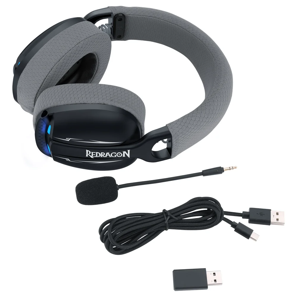 Headset Gamer Redragon Skuld Pro Preto com LED