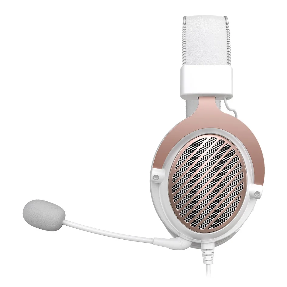 Imagem 2 de 5 do produto Headset Gamer Redragon Luna Lunar White Open Back 53mm 30000hz - H540w