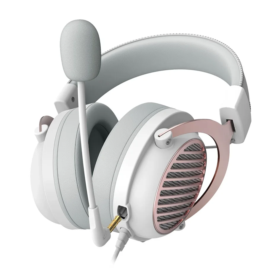Imagem 4 de 5 do produto Headset Gamer Redragon Luna Lunar White Open Back 53mm 30000hz - H540w