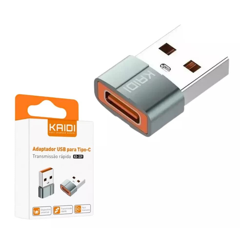 Imagem 1 de 3 do produto Adaptador Usb Para Tipo-c Kaidi Kd-339