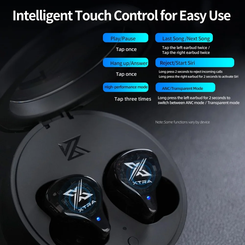 Fone De Ouvido Kz Xtra In-ear Tws Bluetooth 5.4 In-ear, Anc Fone De Ouvido Kz Xtra In-ear Tws Bluetooth 5.4 In-ear, Anc