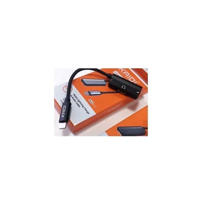 Adaptador Lightning Duplo Para Iphone Carregar Lightning E Music P2 3.5mm Kaidi Kd-211