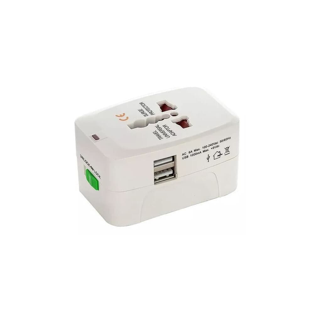 Imagem 2 de 5 do produto Adaptador De Tomada Universal Kapbom Ka-5398 Com 2 Usb