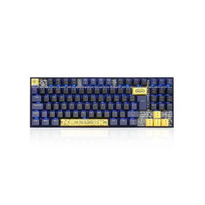 Teclado Redragon World Of Warcraft Aliança Preto E Azul Switch Blizzard LED Azul