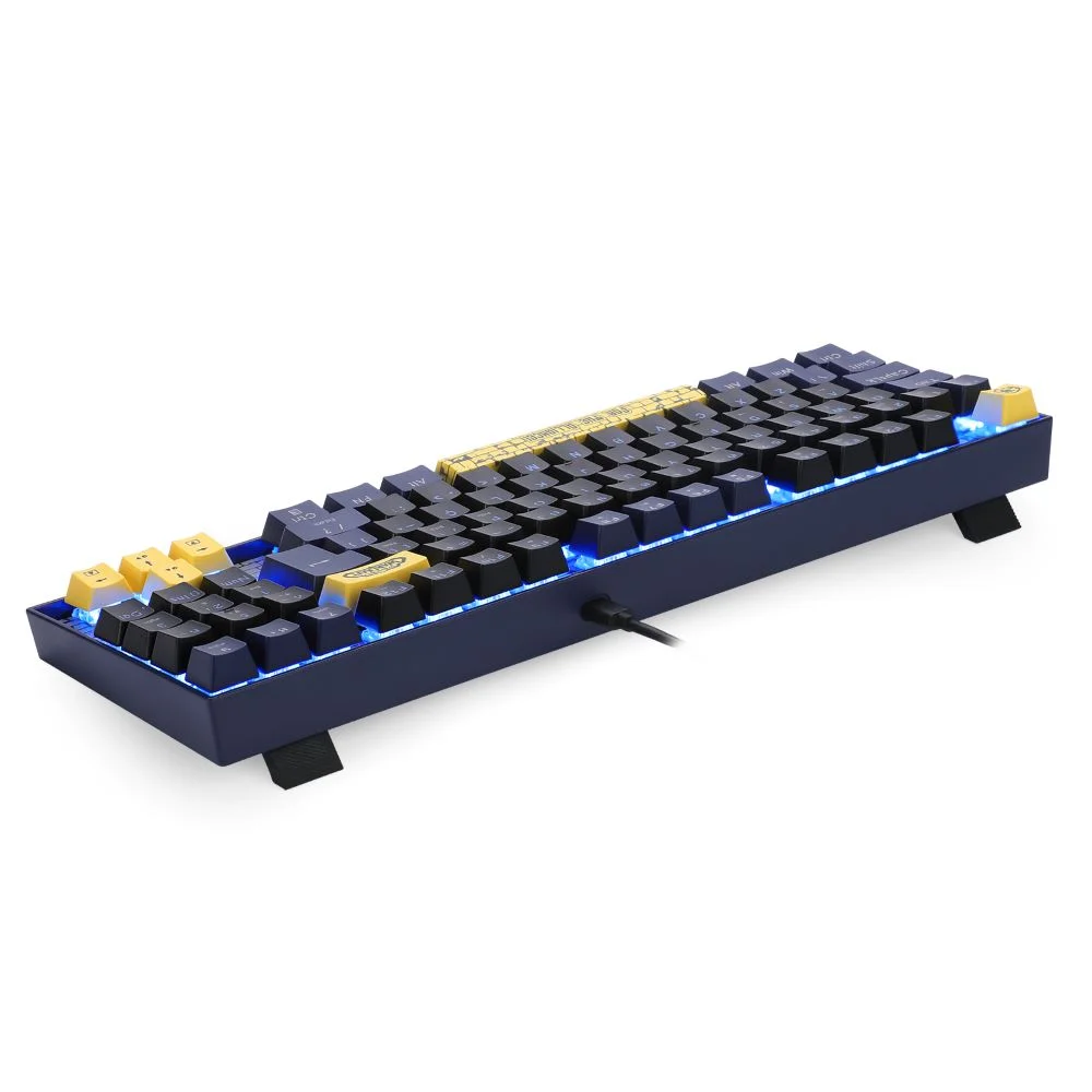 Imagem 4 de 5 do produto Teclado Redragon World Of Warcraft Aliança Preto E Azul Switch Blizzard LED Azul