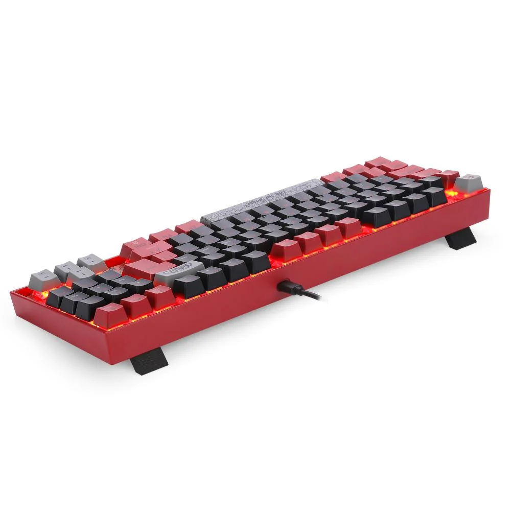 Imagem 2 de 5 do produto Teclado Redragon World Of Warcraft Horda Preto E Vermelho Switch Blizzard LED