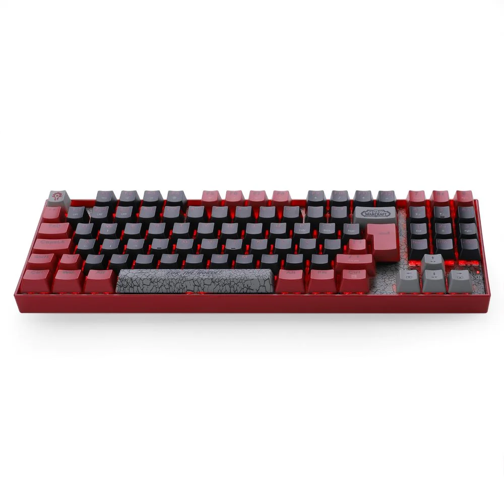 Imagem 3 de 5 do produto Teclado Redragon World Of Warcraft Horda Preto E Vermelho Switch Blizzard LED