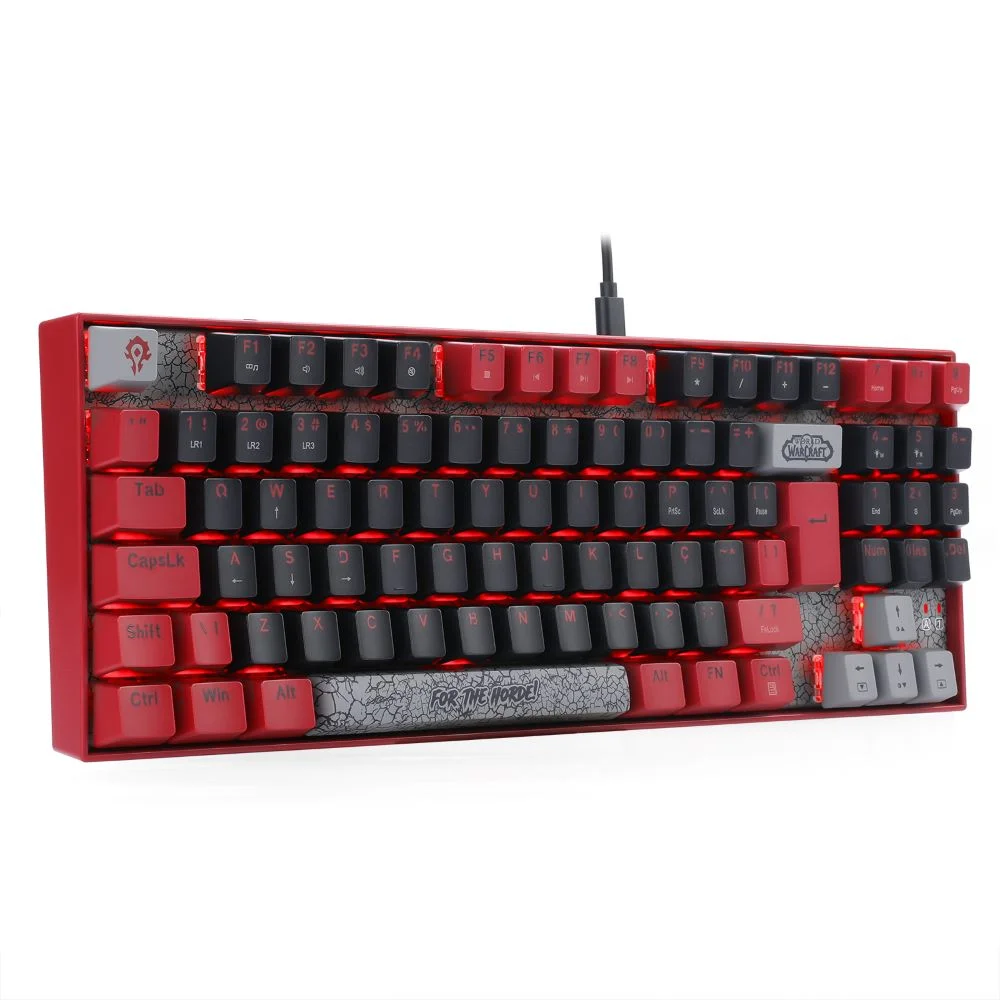 Imagem 4 de 5 do produto Teclado Redragon World Of Warcraft Horda Preto E Vermelho Switch Blizzard LED