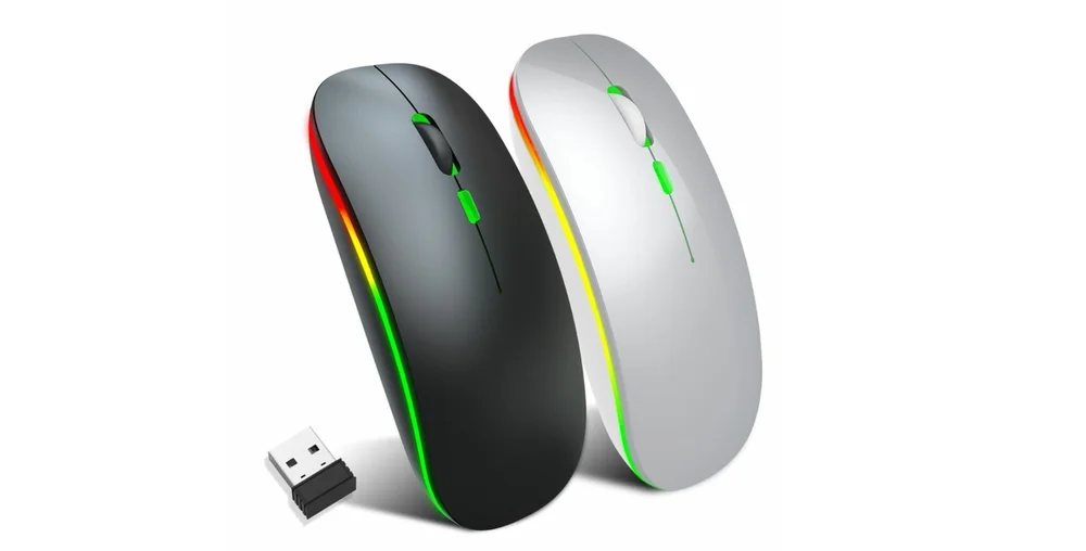 Imagem 2 de 4 do produto Mouse Sem Fio Wireless Recarregável Com LED Kapbom - Ka-618