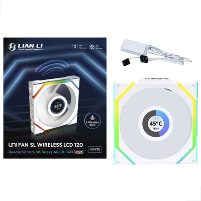 Cooler Lian Li Gamer Uni Fan Sl Wireless Lcd 120 ARGB Branco