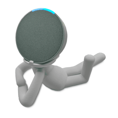 Suporte Alexa Echo Pop - Robert Deitado Amazon - Branco