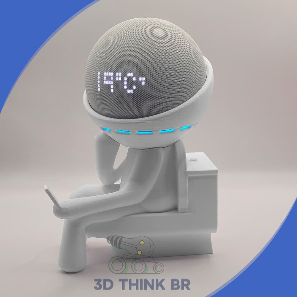 Imagem 2 de 3 do produto Suporte Alexa Echo Dot - Robert Banheiro Amazon - Cinza