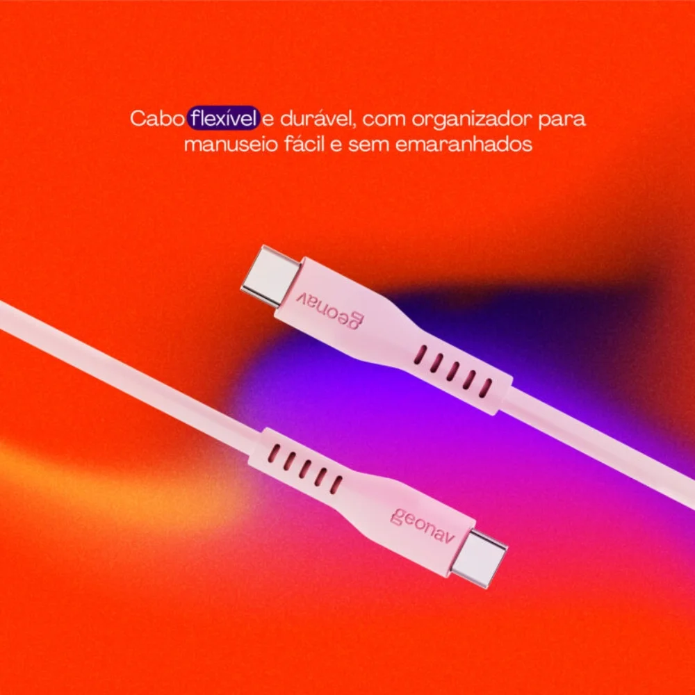 Imagem 5 de 5 do produto Cabo Usb-c Para Usb-c 2.0 Em Silicone 1,5m Geonav