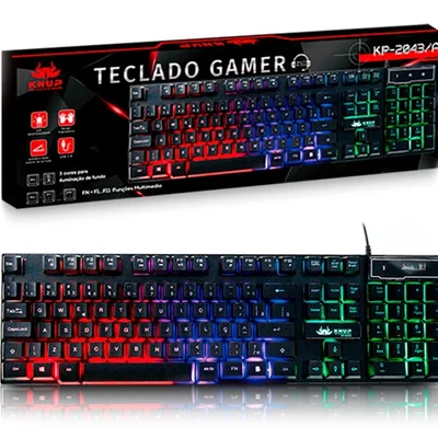 Teclado Gamer Semi Mecânico Usb Com LED Knup - Kp-2043