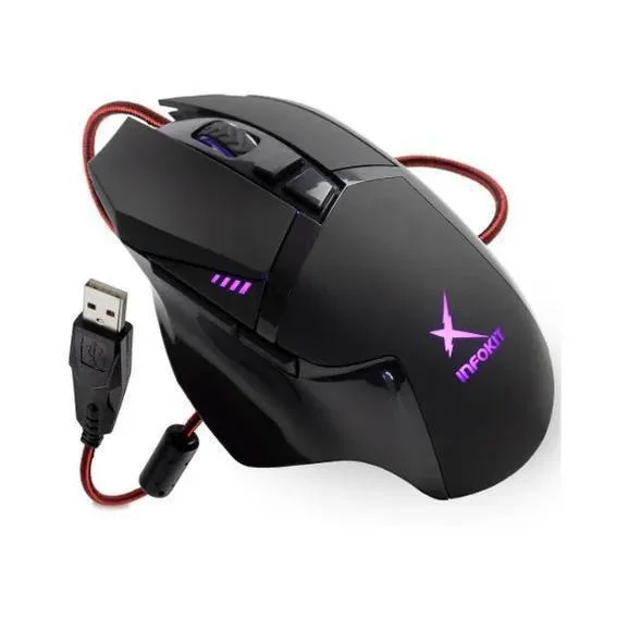 Imagem 2 de 4 do produto Mouse Gamer Usb Com LED RGB X-soldado Infokit Gm-601