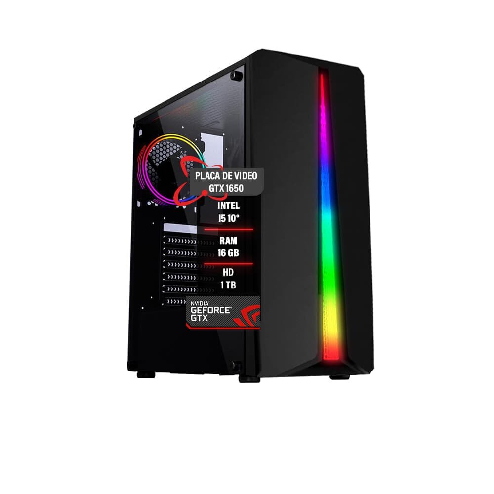 PC Gamer I5 10400f 16gb Ddr4 Gtx 1650 4gb Hd 1TB SSD 480GB