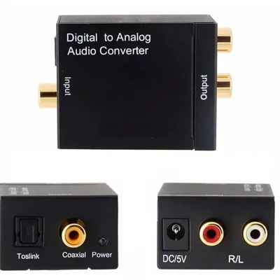 Conversor De Audio Toslink Digital Optico Para Analogico Coaxial Para Rca