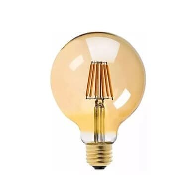 Lâmpada De Filamento LED Globo G95 4w Ambar 2200k Bivolt - Iluminação Decorativa Vintage