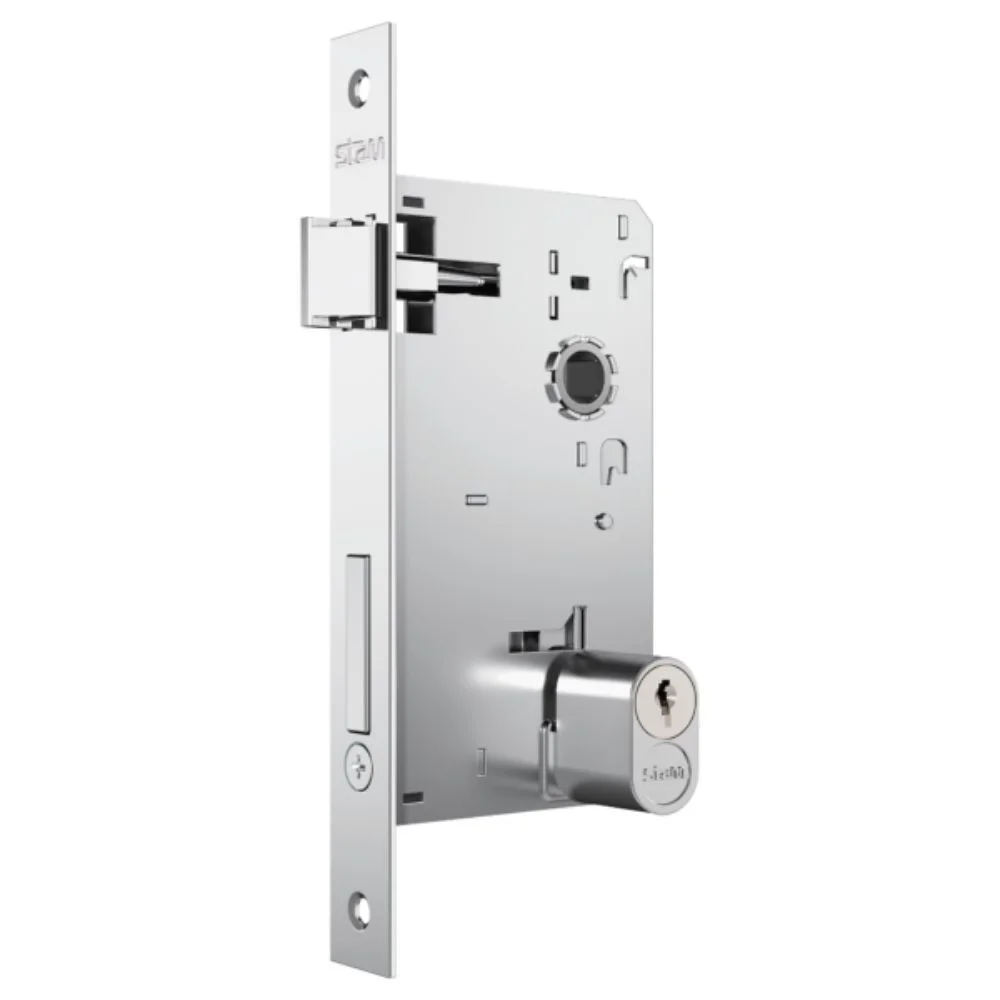 Imagem 2 de 5 do produto Fechadura Externa Inox Home Ix420 55mm Roseta Quadrada Rq2 Inox Polido Stam