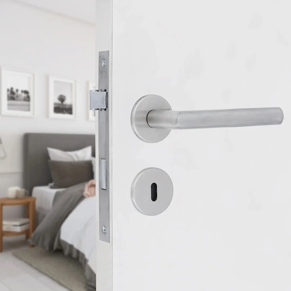 Imagem 3 de 5 do produto Fechadura Interna Elle 55mm Aço Inox Escovado 4086592/55 Ecoline Ie Arouca