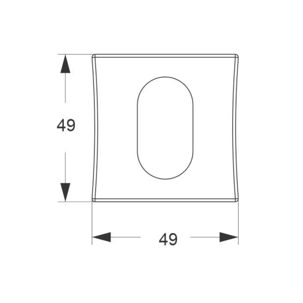 Imagem 4 de 4 do produto Fechadura 1601 Rolete Para Porta Pivotante Roseta Quadrada Preto Fosco 55mm Stam