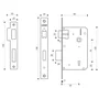 Fechadura Design Lipe Interna 55mm Latão Polido Dourado Lockwell