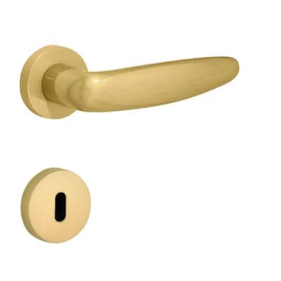Fechadura Design Otto Interna 55mm Roseta Latão Acetinado Lockwell