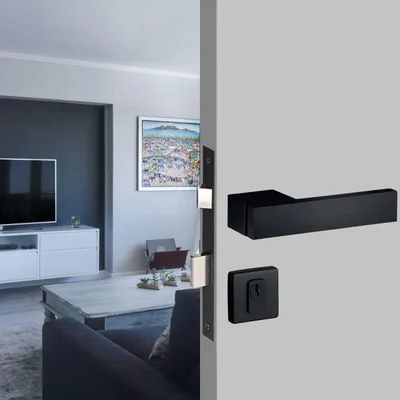 Fechadura Conceito Duda Externa 55mm Preto Texturizado Lockwell — foto 6