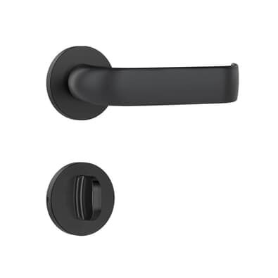 Fechadura Classic 3900 Banheiro Roseta Redonda Black Preta 55mm Stam