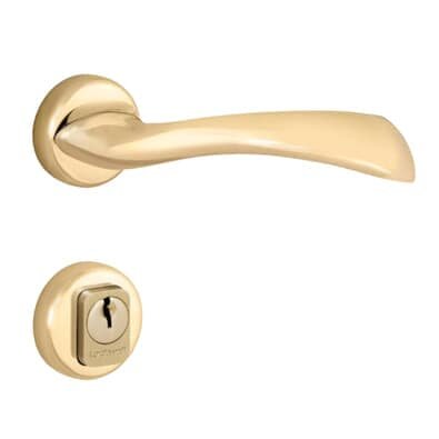Fechadura Conceito Tuareg Externa 55mm Latão Polido Dourado Lockwell
