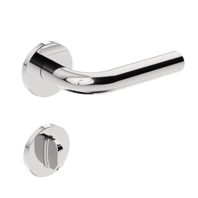Fechadura Banheiro Inox Home Ix310 55mm Roseta Redonda Inox Polido Stam