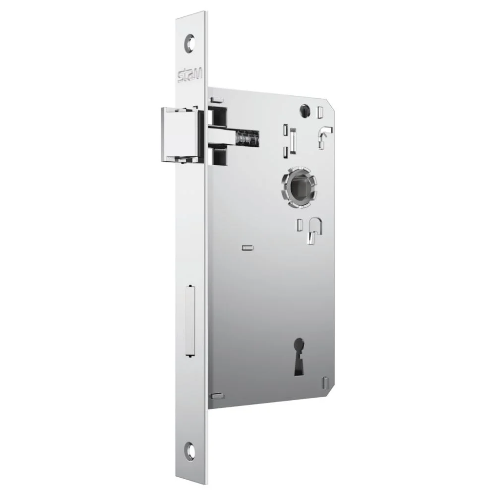 Imagem 4 de 5 do produto Fechadura Interna Inox Home Ix310 55mm Roseta Redonda Inox Polido Stam