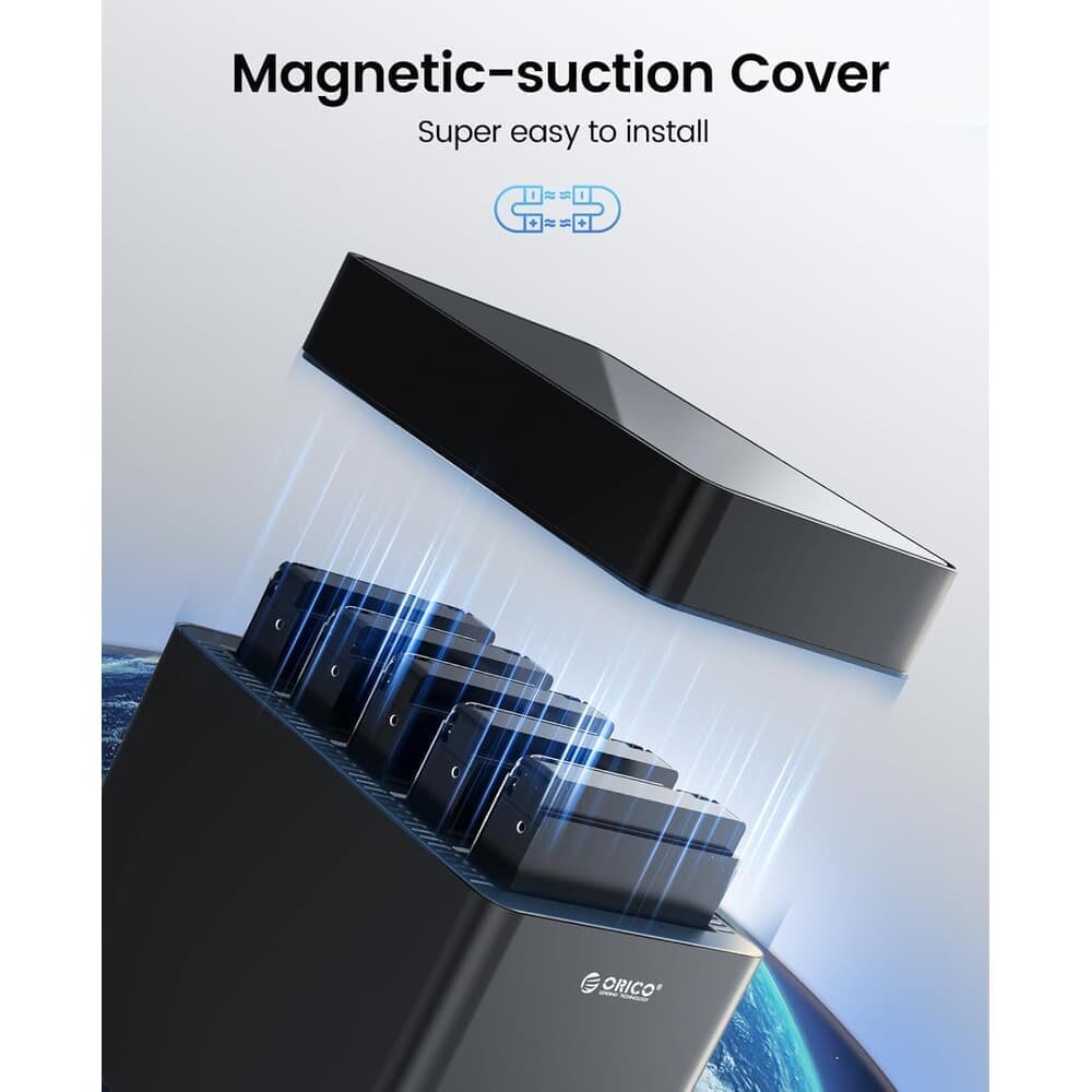 Hd Storage -5 Baias Magnéticas Usb 3.1 Type-c Ds500-c3 Orico