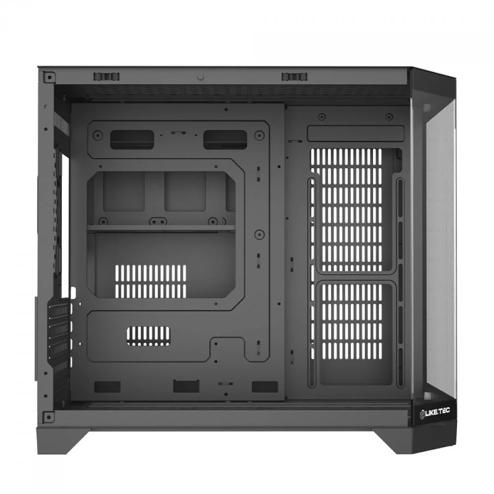 Imagem 5 de 5 do produto Gabinete Liketec Ilusion Dark Mini Tower Vidro Temperado Usb S/fans Preto