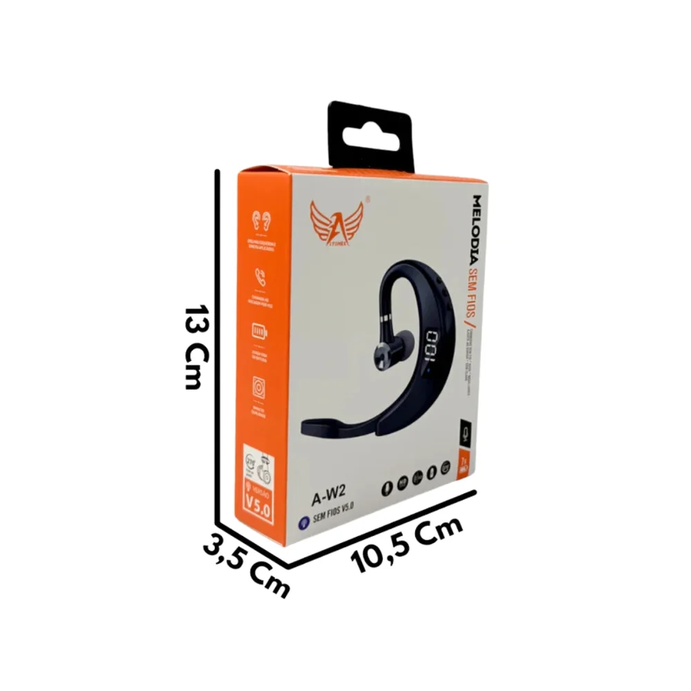 Imagem 2 de 4 do produto Fone De Ouvido Bluetooth Microfone Unilateral Aw2 - Altomex
