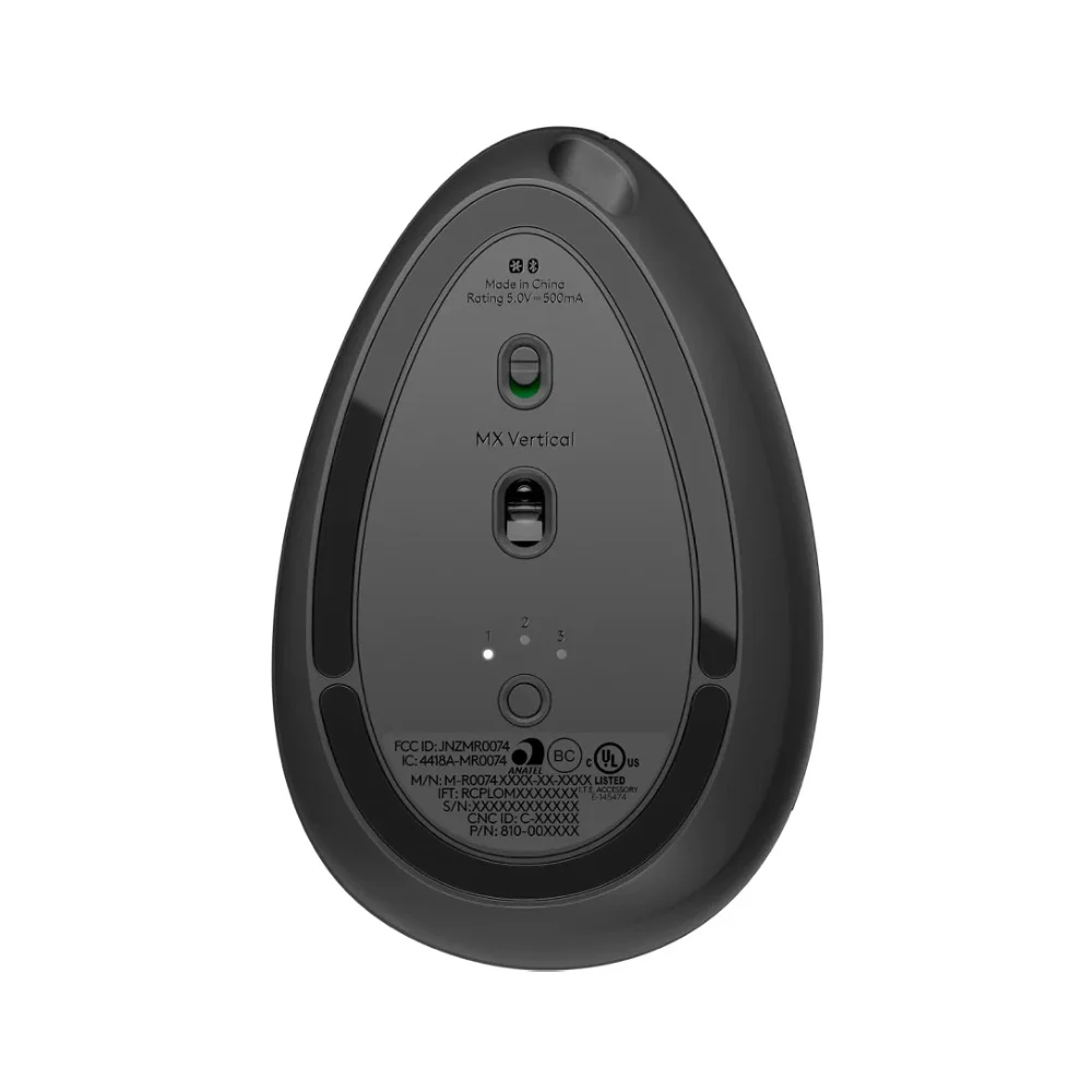 Imagem 5 de 5 do produto Mouse Logitech Mx Vertical 4 Botões S/fio 4000dpi Grafite