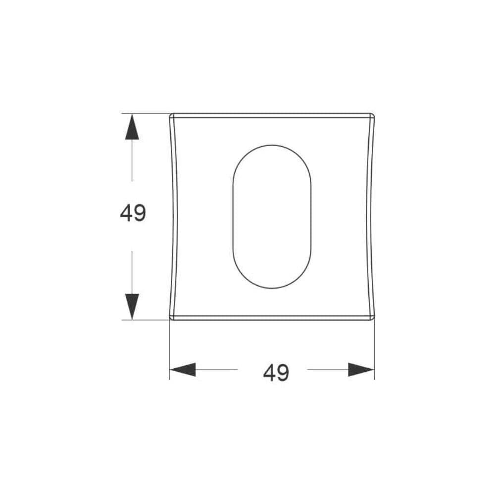 Imagem 3 de 3 do produto Fechadura Rolete Para Porta Pivotante 1005 Roseta Quadrada Preto Black 45mm Stam